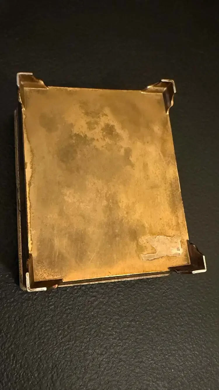 Vintage Ornate Engraved Gold Tone/Brass? Trinket Box